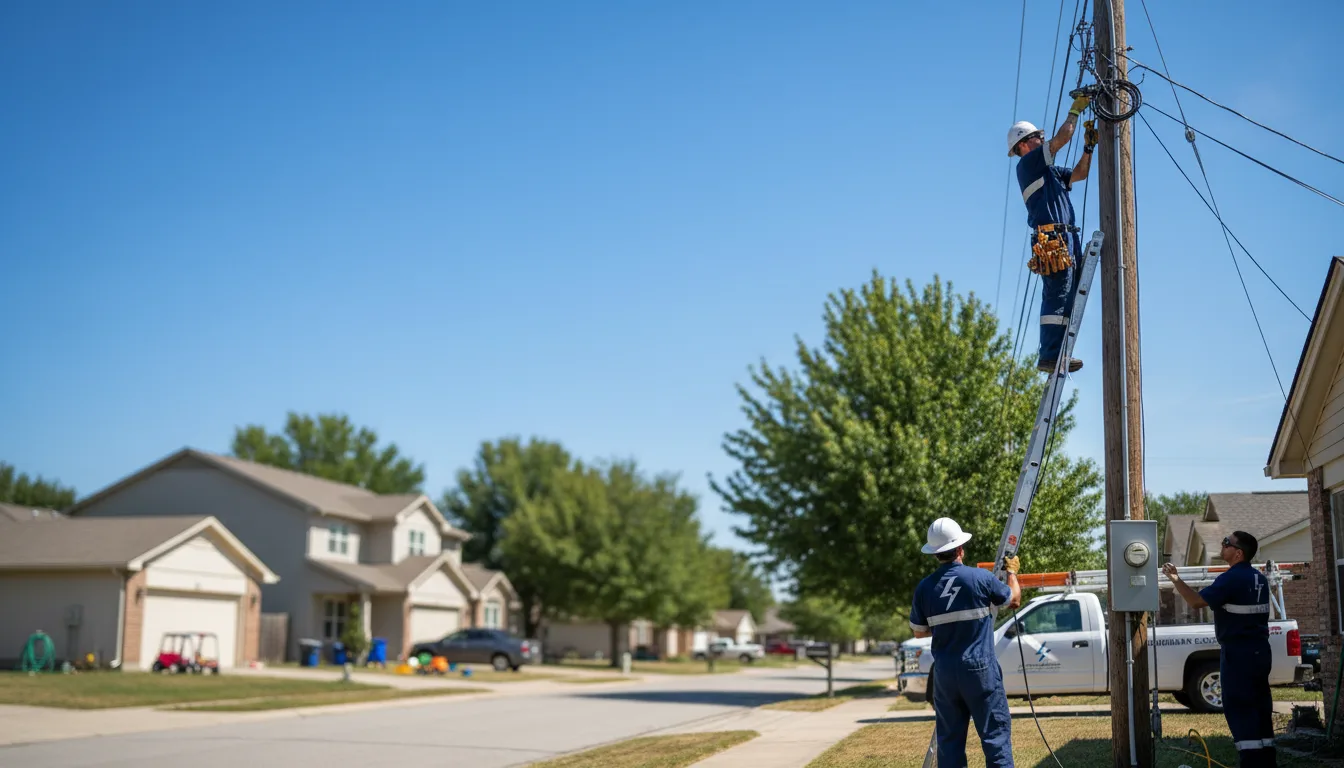 Residential electrician providing installation services in League City, TX